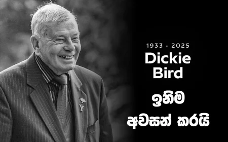 ක්‍රිකට් පිටියේ  ''නොටවුට් ඩිකී'' දිවි සැරියේ ඉනිම නිම කරයි...