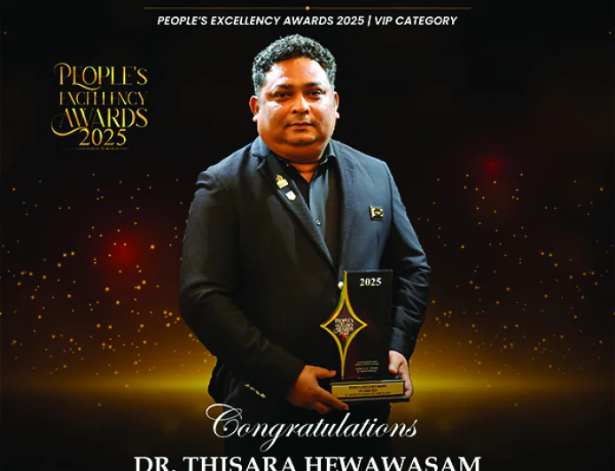 අවියානා සිලෝන් සභාපති ආචාර්ය තිසර හේවාවසම්  2025 ජනතා විශිෂ්ඨතා සම්මානයෙන් පිදුම් ලබයි