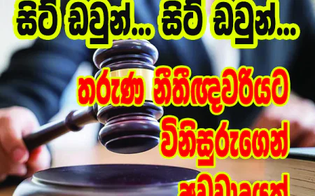 තරුණ නීතීඥවරියට විනිසුරුගෙන් අවවාදයක්...