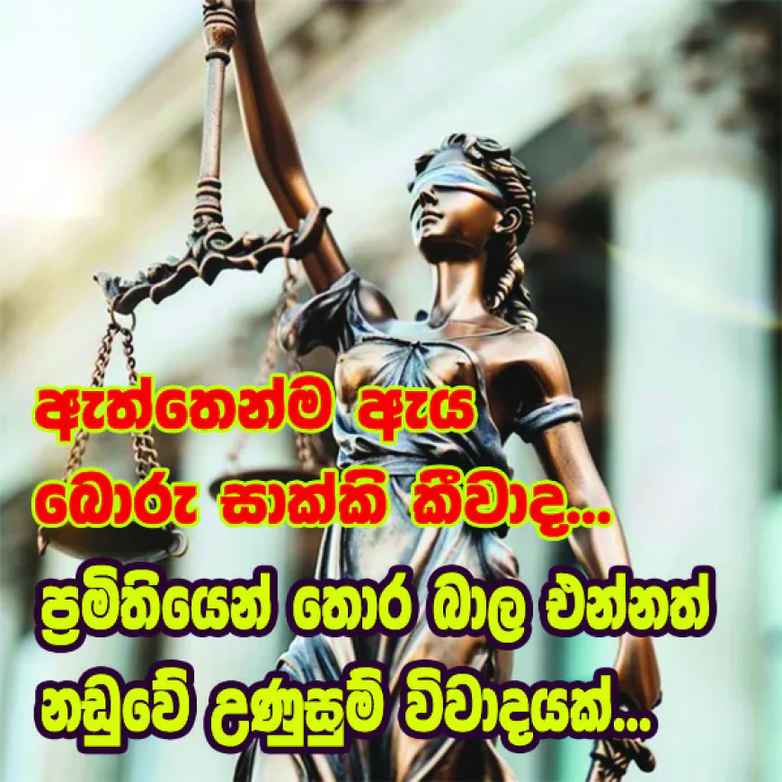 ඇත්තෙන්ම ඇය බොරු සාක්කි කීවාද...
