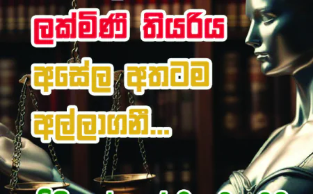 එක දෙකක් කිරීමේ  ලක්මිණි තියරිය  අසේල අතටම අල්ලාගනී...