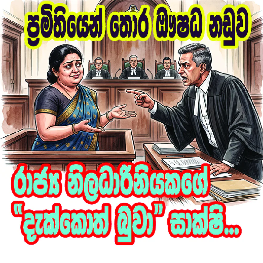රාජ්‍ය නිලධාරිනියකගේ  “දැක්කොත් බුවා” සාක්ෂි...