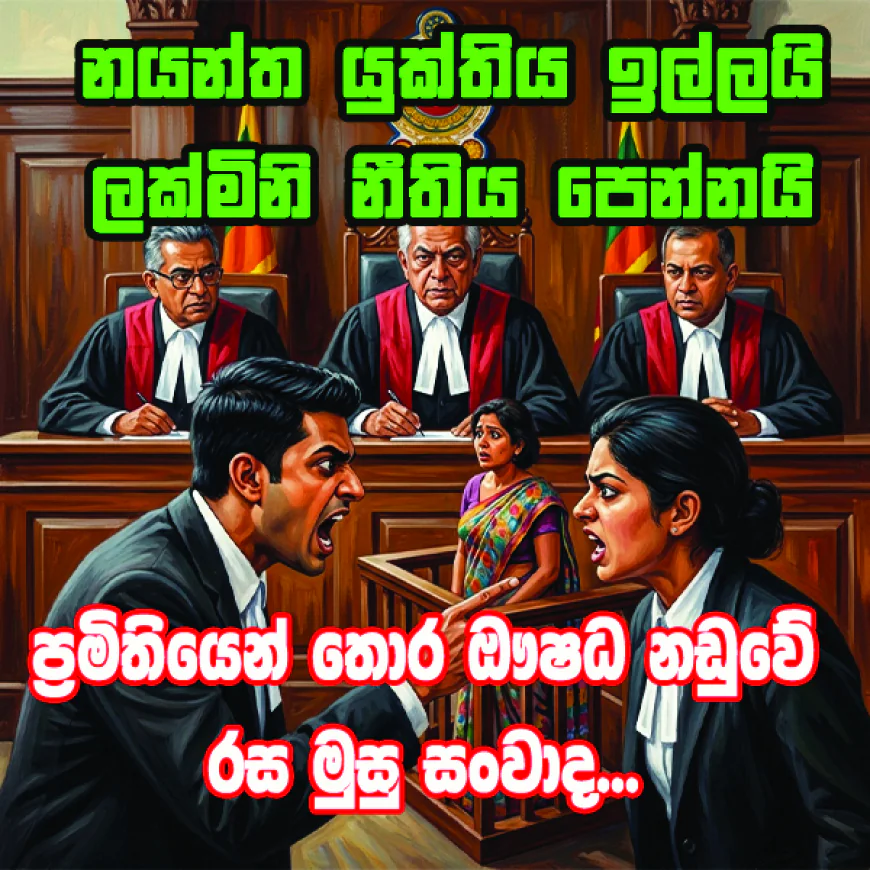 නයන්ත යුක්තිය ඉල්ලයි  ලක්මිනි නීතිය පෙන්නයි